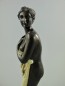 Preview: Figur Frau Polystein bronzefarbig