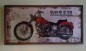 Preview: Motorrad Wandbild mit Holzrahmen im Vintage Look