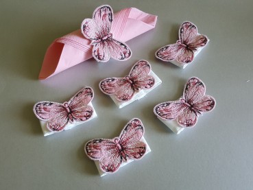 Serviettenring Schmetterling "rosa" 6er Pack