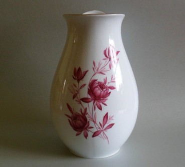 Royal KPM Vase weiß mit Blumen Dekor