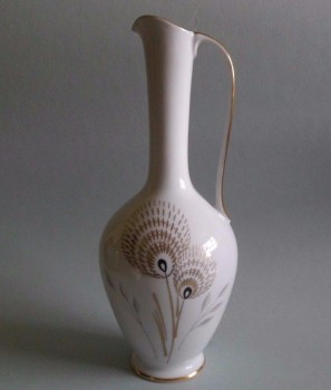 Oscar Schaller Eschenbach Vintage Vase mit Henkel