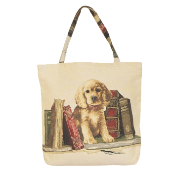 Gobelin Tasche Shopper mit Hundemotiv