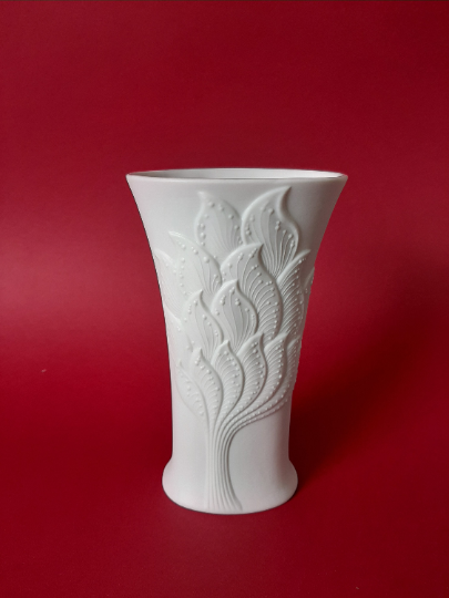 AK Kaiser Vase weiß Biskuit Porzellan M.Frey |Nice Deko