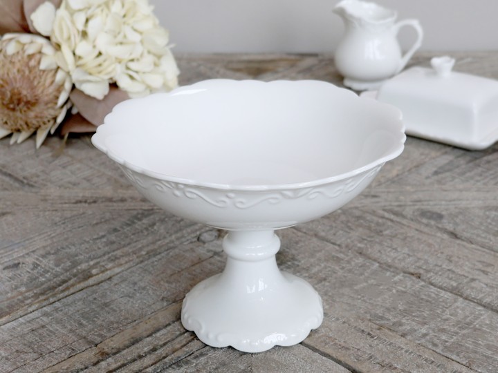 Chic Antique Provence Fußschale Porzellan Landhaus |Nice Deko
