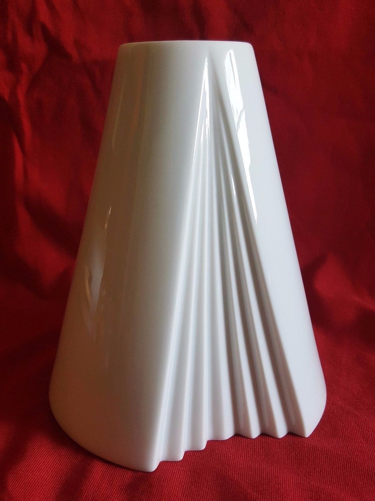 Rosenthal Plissee Vase weiß Ambrogio Pozzi |Nice Deko