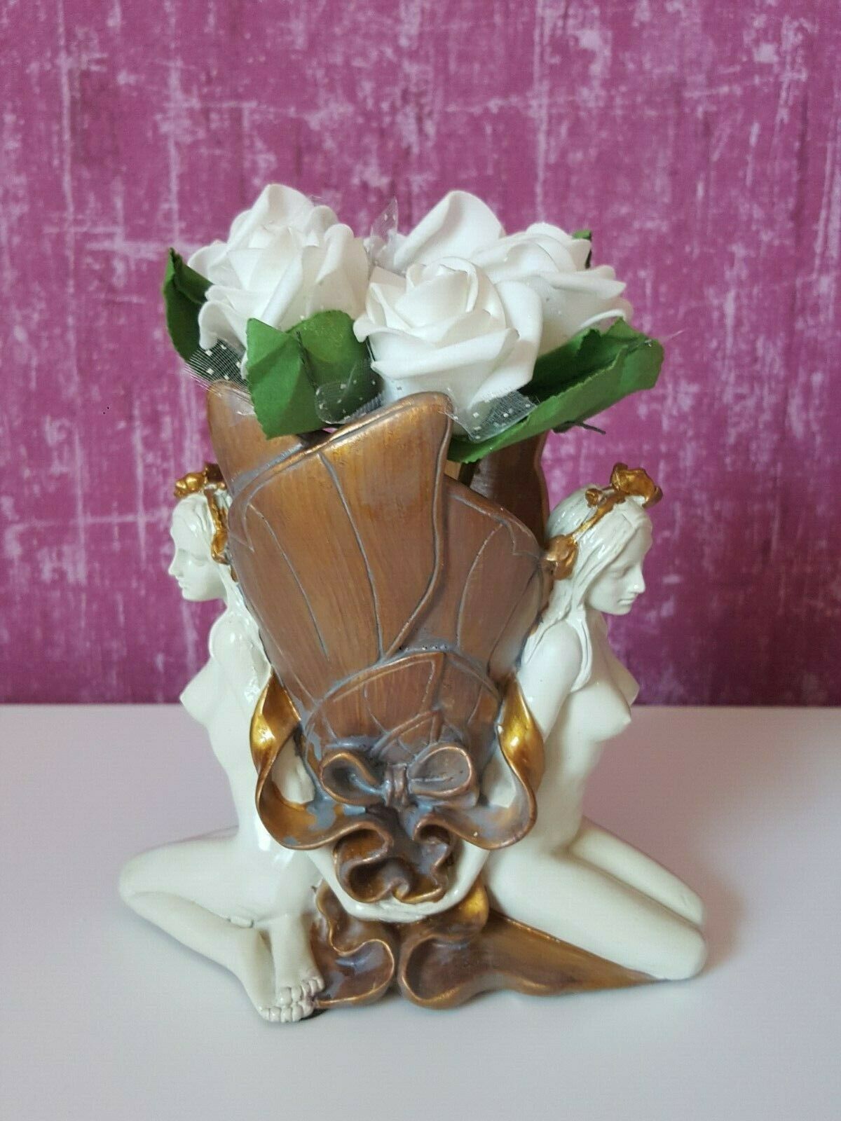 Badedame Figur Rot Mit Ball - Maritime Deko Im Vintage Stil