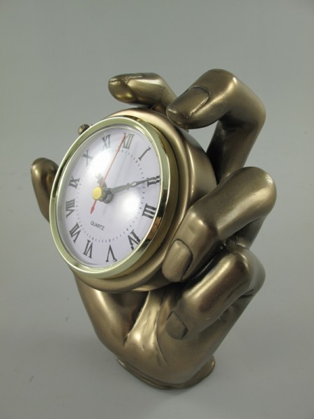Uhr Hand Polystein Bronze farbig