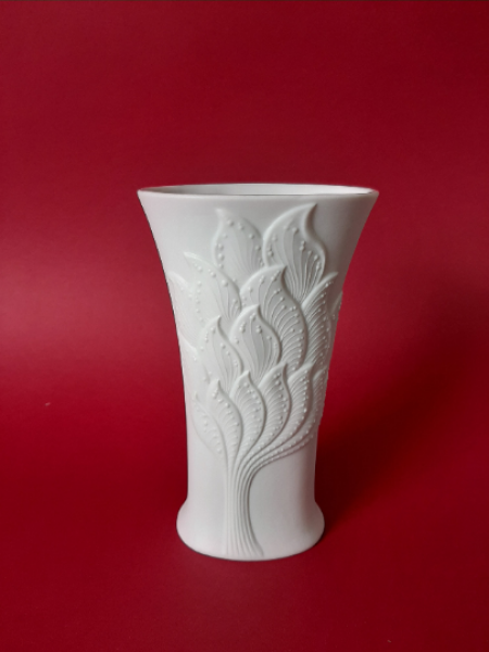 AK Kaiser Vase weiß Biskuit Porzellan M.Frey |Nice Deko