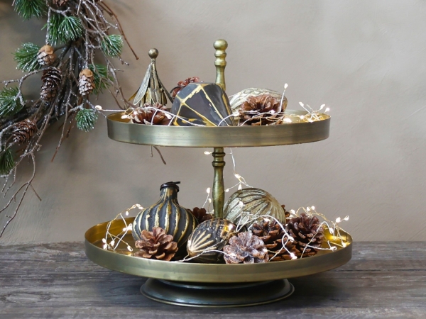 Chic Antique Deko Etagere mit 2 Tabletts Chic Antique Deko Etagere mit 2 Tabletts