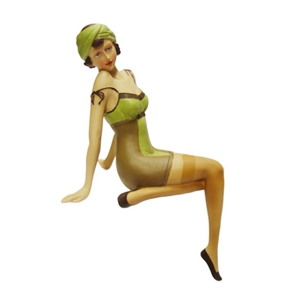 Dekofigur Pin Up Girl Kantenhocker