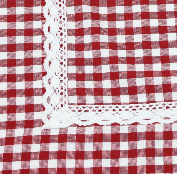 Tischdecke Rot Wei Kariert