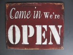Retro Blechschild Come in We’re OPEN