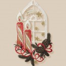 Fensterbild Plauener Stickerei "Kerzen"